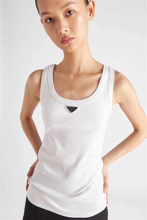 prada tank top replica|Prada Launches Logo White Tank Top for $1,000 USD .